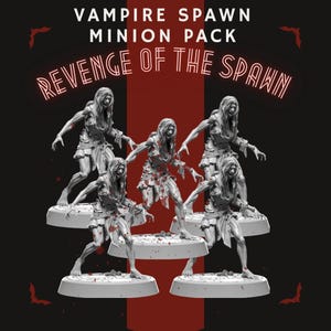 Vampire Spawn Minion 5 Pack Dnd 25mm Miniature | TTRPG Mini | Great GM Gift | Monster Miniature | Vampire VS Werewolf Strahd| Horror| Gothic