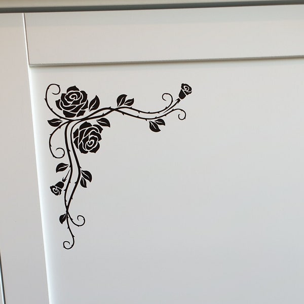 Cupboard and door embellishments | Tile Stickers | Rose decorations