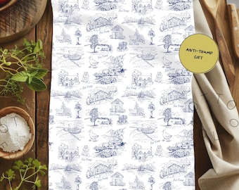Toalla de mano estilo granja con estampado sutil anti-Trump, decoración "Fuck Trump", regalo para el Día de la Madre, toalla estilo cottagecore para mamá.
