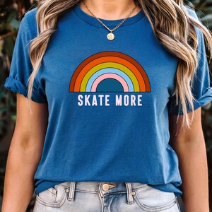 Skate More Roller Skating T Shirt Roller Derby Gift Student Shirt Cool Skater Gift