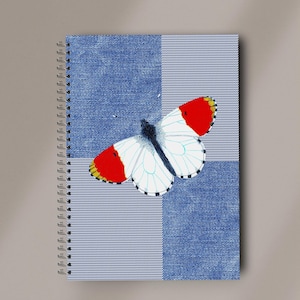 Denim & Butterfly Notebook Cute Workspace Gift Creative Gift Preppy Journal College Student Gift