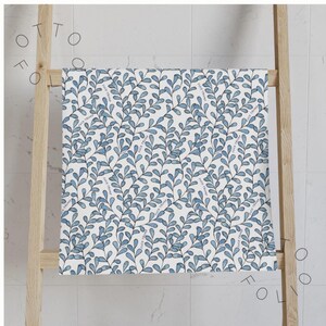 Subtle Anti Trump Boho Blue Foliage Towel, Fuck Trump Cottagecore Decor, Mother's Day Gift Mom Leaves Towel