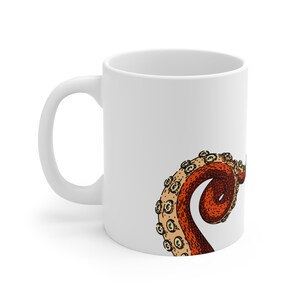 Octopus Tentacles 11oz Coffee Mug Octopus Lover Cup, Sea Creature Ocean Lover gift, Illustrated Octopod