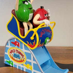 VTG 1990s NOB M&M &quot;Wild Things&quot; Roller Coaster Dispenser