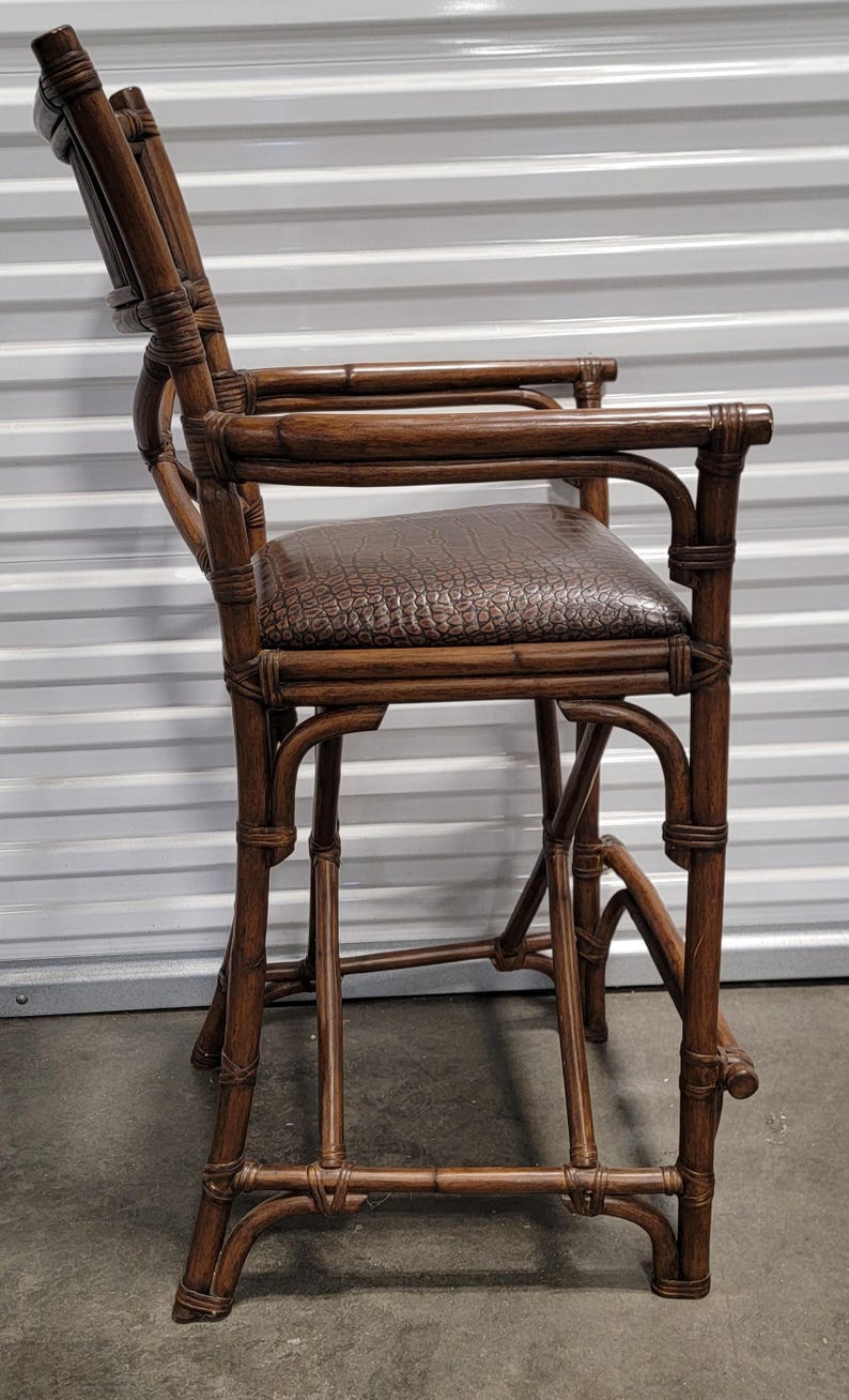 Pier 1 Bamboo & Rattan Bar Stool - Thumbnail 2