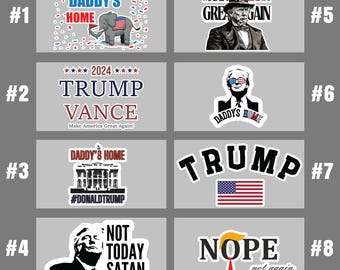 Donald Trump Stickers, Uv Dtf Transfer Decals, Trump Decals, Trump Car Stickers, Trump Mug Stickers, Trump Vance Stickers, Donald Trump