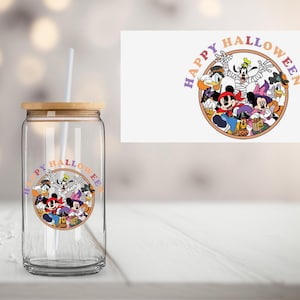 16oz Libbey Glass Can Tumbler Sublimation Design Waterproof DTF Sticker Cups Cool UV Wrap Transfer Sticker