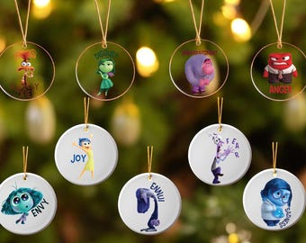 Inside Out Emotion Ornament, Feeling Ornament, Inside Out Movie Ornament, Custom Inside Out Character Ornament, Family Gift Ornament