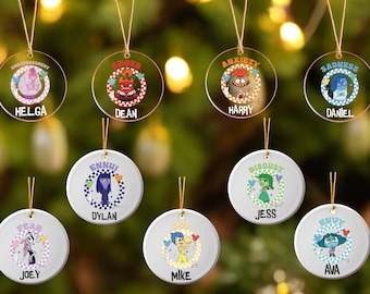 Inside Out Ornament, Christmas Inside Out Character Ornament Gifts, Hanging Inside Out Ornament, Inside Out Kid Ornament, Holiday Gifts