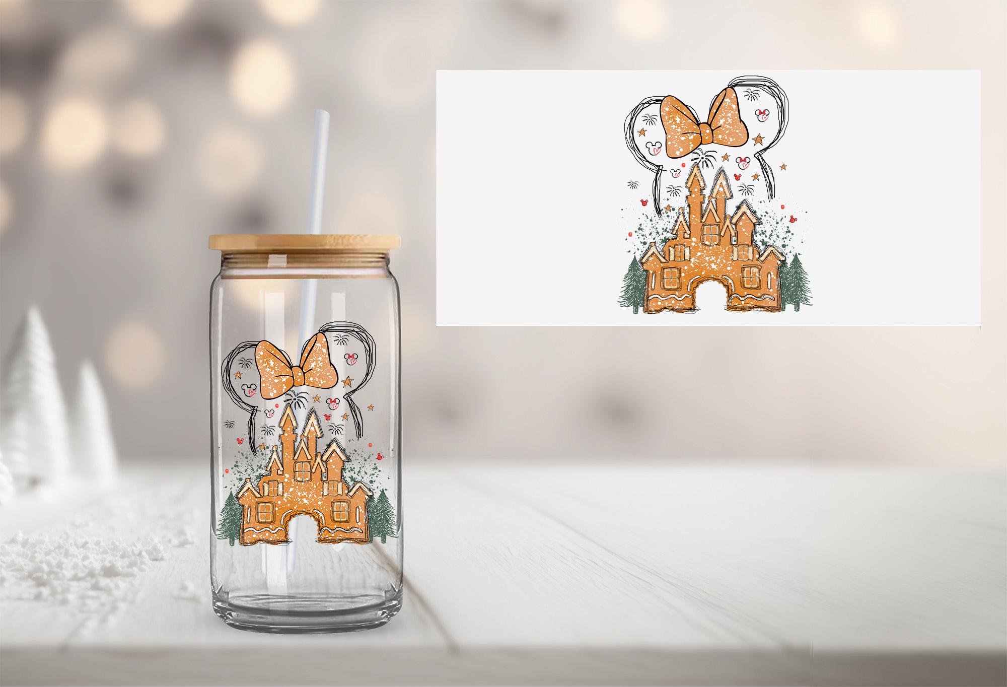Halloween Disney Uv Dtf Stickers, Halloween Design Dtf Wrap For 16 oz Libbey Glass, Disney Decals, Mickey Mouse Stickers, Halloween Gifts