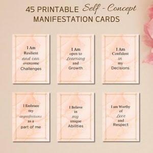 Tarjetas de afirmación / Baraja de afirmación de atención plena / Citas positivas / Tarjetas didácticas de autoconcepto / Descarga digital / Tarjetas de regalo imprimibles