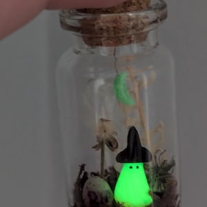ghost in a bottle, mini ghost, pet ghost, halloween terrarium