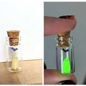 ghost in a bottle, mini ghost, pet ghost, halloween terrarium