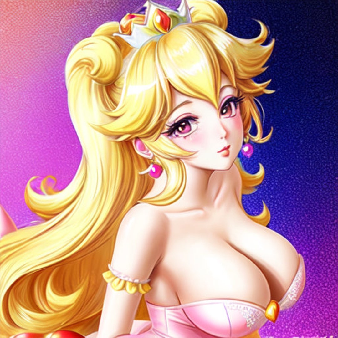 Adult Princess Peach NSFW Art 50 Images Bundle Super Mario Anime Waifu