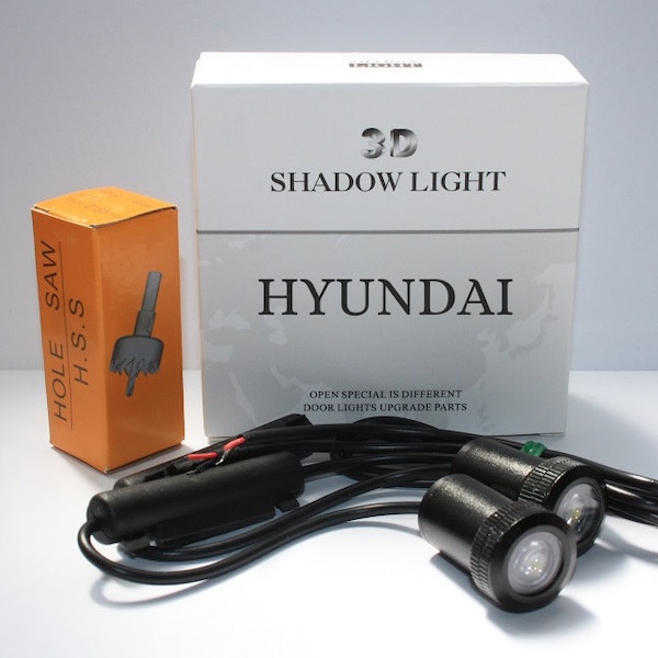 Universal Projectors Lights Door Logo Hyun-dai (Wired) 2 pcs