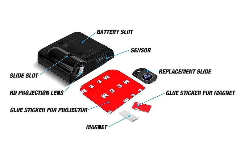 Universal Projectors Lights Door Logo Acura with batteries 2 pcs image 7