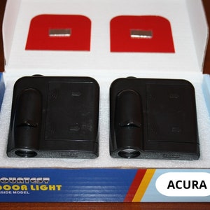 Universal Projectors Lights Door Logo Acura with batteries 2 pcs image 1