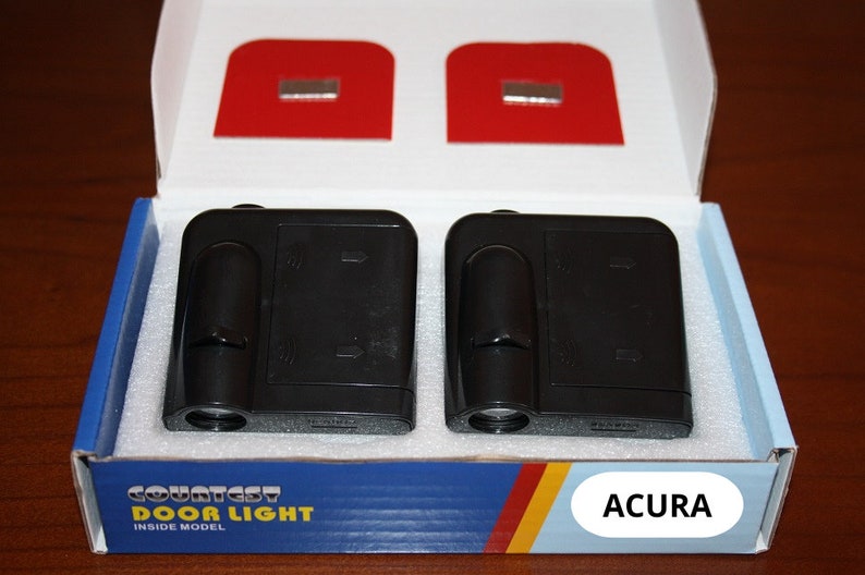 Universal Projectors Lights Door Logo Acura with batteries 2 pcs image 1