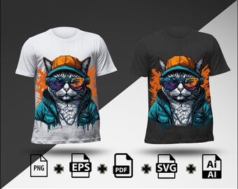 Crazy Cat svg, cat sweatshirt svg, cat sticker, cat svg, cat png, cat tshirt svg
