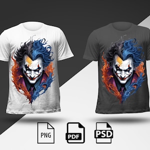 Joker T-shirt SVG/PNG T-Shirt Design Superhero gift dc comics shirt Printable Vector Digital Download gift birthday gift Joker gift