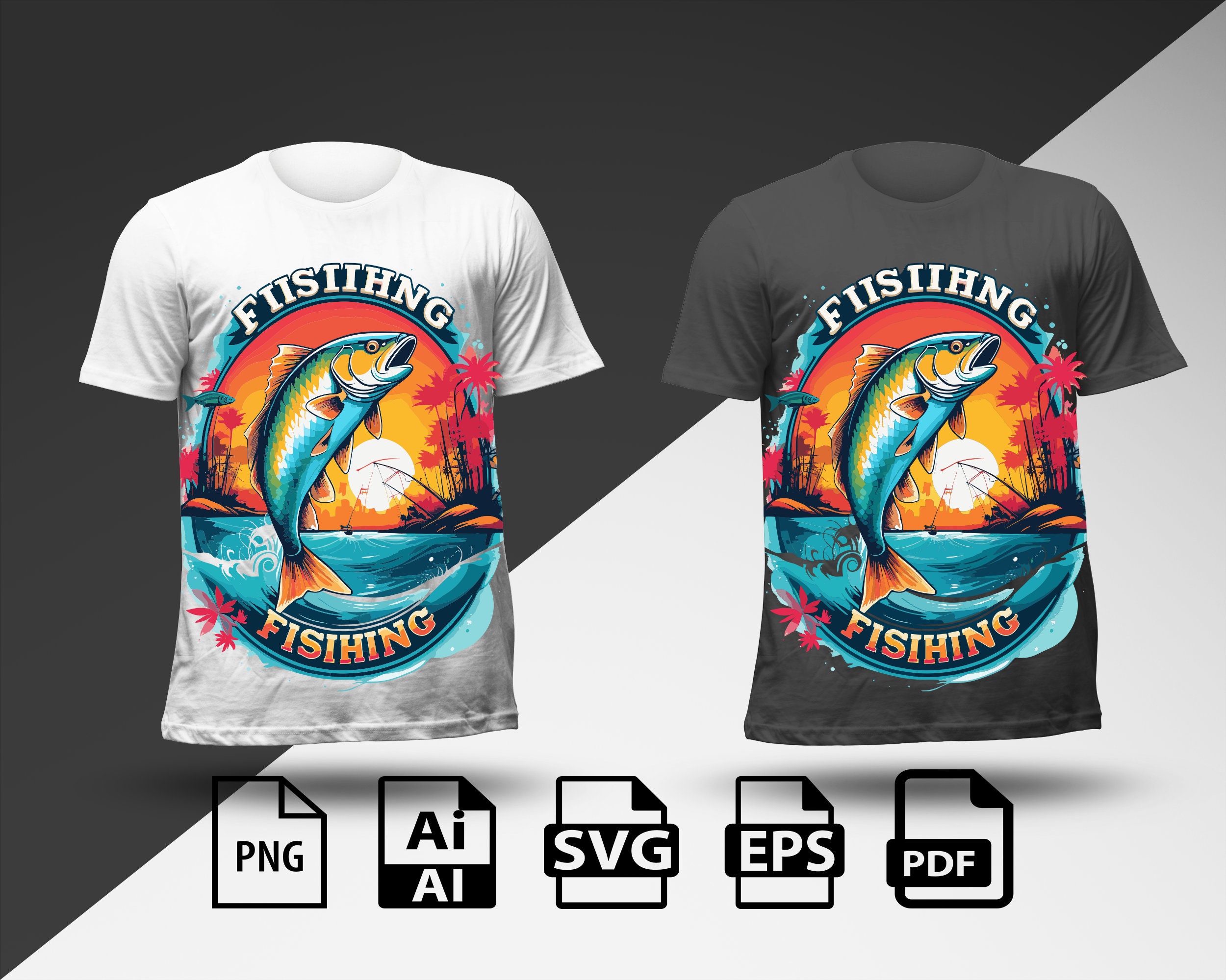 Digital fishing t-shirt svg, T tshirt design png, graphic tee png, fishing shirt, fishing gifts, fishing png, fishing