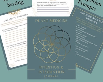 Plant Medicine Intention & Integration Guided Journal - Digitale download