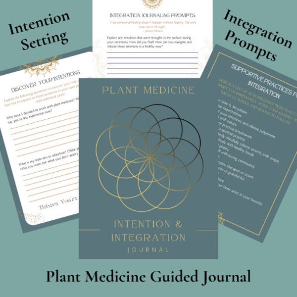 Plant Medicine Intention & Integration Guided Journal - Digital Download