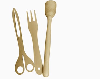Sauerkraut Beechwood Pounder, Tongs, Fork, Fermenting Tool Kit