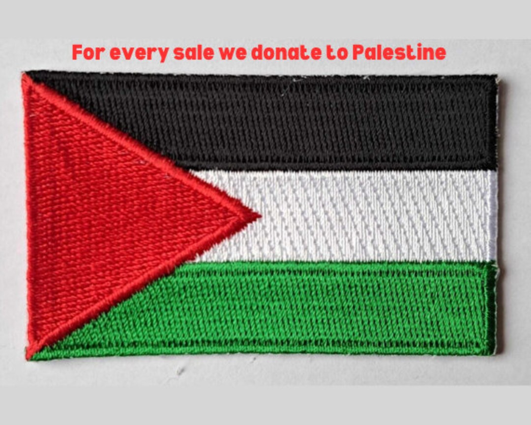 Palestine Flag Patch Embroidered Patch Sew on 3.8cm by 6cm Etsy
