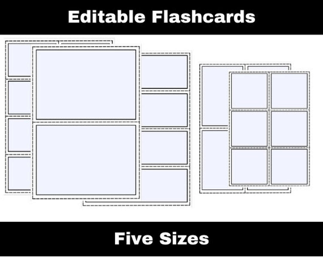 Editable Flashcards Flashcard Templates Dotted Lines Etsy Editable Flashcards Flashcard Templates Dotted Lines Etsy