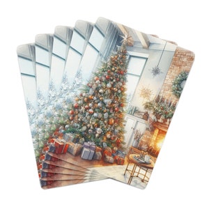 Cartes de Noël : Poker de Noël personnalisé et jeu de cartes amusant festif