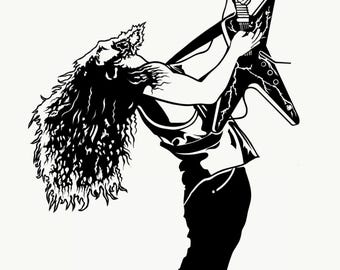 Pegatina de Dimebag Darrell, calcomanía de Dimebag Darrell, pegatina de Pantera, calcomanía de Pantera