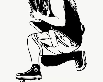 Pegatina de Dimebag Darrell, calcomanía de Dimebag Darrell, pegatina de Pantera, calcomanía de Pantera