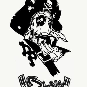 Deadpool sticker/decal.  High quality commercial vinyl decal.  This Pirate Pool sticker is the most detailed vinyl decal being sold.