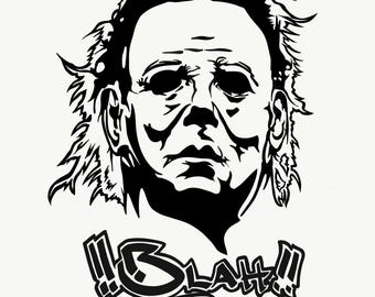 Michael Myers Sticker – Halloween Horror Decal – Slasher Movie Vinyl Sticker for Laptop, Water Bottle, Car, or Halloween Decor