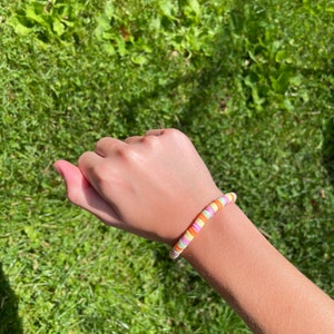 Summer Sherbet clay bead bracelet