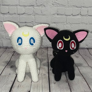 Handmade Crochet Luna & Artemis, Amigurumi Luna and Artemis