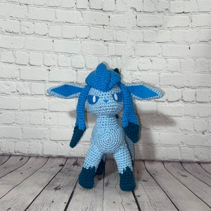 Handmade Crochet Glaceon, Amigurumi Glaceon