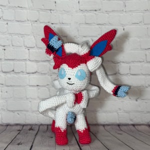 Handmade Crochet Sylveon, Amigurumi Sylveon