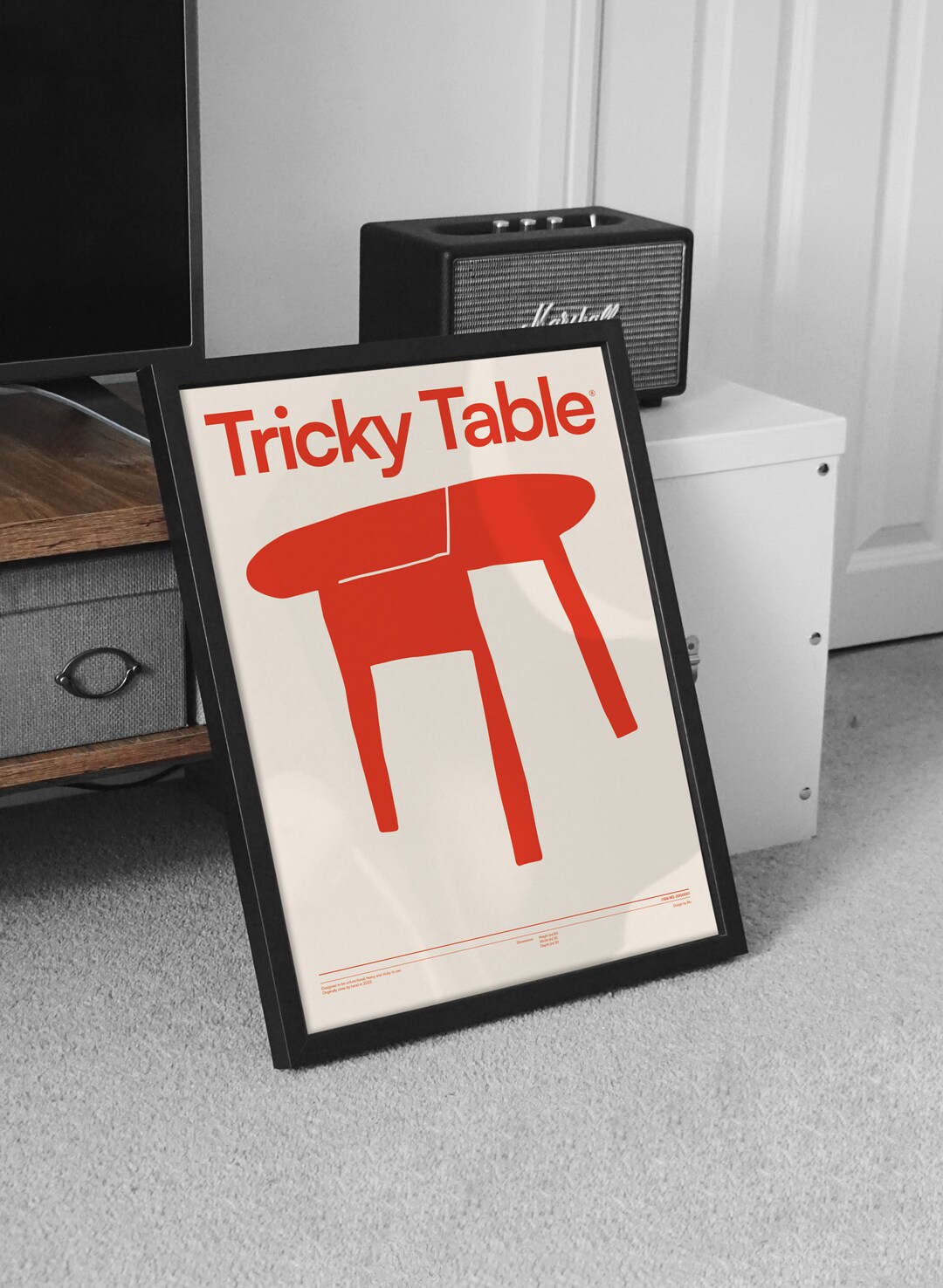 TRICKY TABLE | Poster - Art Print for Your Home - Etsy