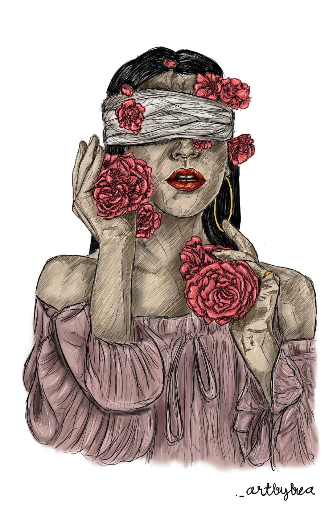 Flower Girl Print - Etsy