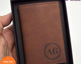 Custom Engraved RFID Wallet for Dad, Slim Pop-Up Aluminum Card Holder, Fathers Day Gift