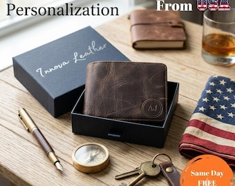 Full Grain Leather Bifold Men’s Wallet, Handmade leather wallet, Classic Mens Wallet, Bifold Wallet,Minimalist wallet,Gift For Mens