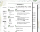 Unique Resume Template | Cover Letter | Canva CV Editable | Instant Download | Creative Portfolio Resume | ATS Friendly CV Resume Template