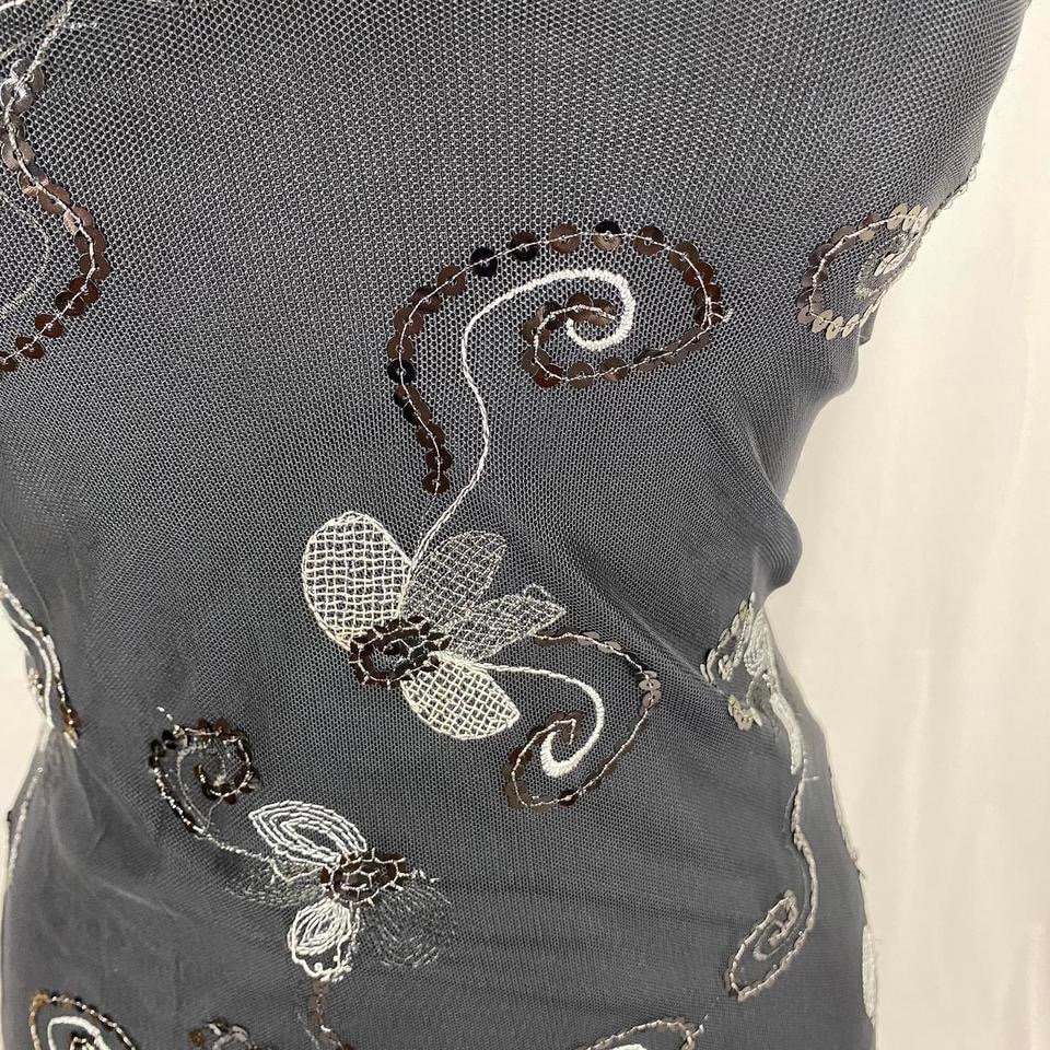 Vintage Gothic Halter Top Dress with Floral Print