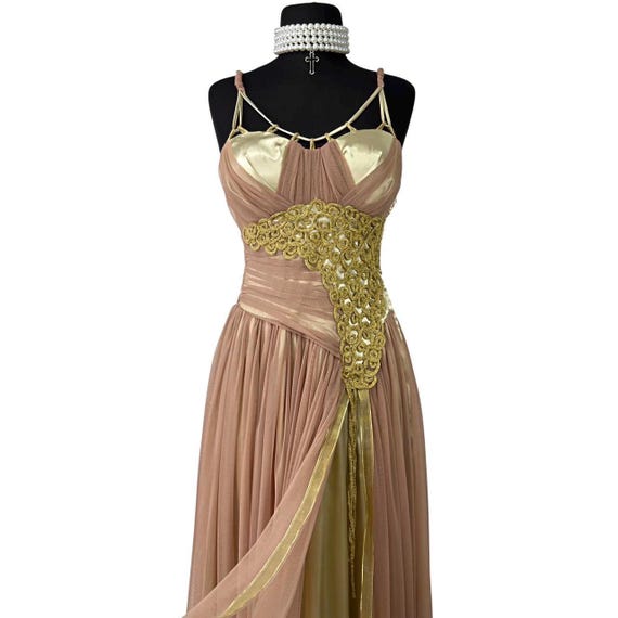 gold steampunk dress Victorian Steampunk Corset Top and Skirt main image 1
