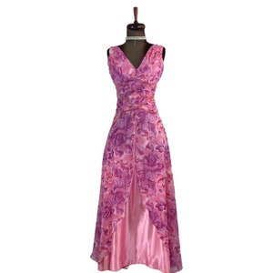 Vintage Floral Print Fairy Maxi Dress