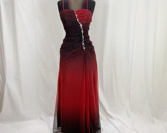 Vintage Y2K 90s Tulle Layered Prom Dress Ruched Maxi Evening Beaded Gown Vintage Y2K 90s Tulle Layered Prom Dress Ruched Maxi Evening Beaded Gown