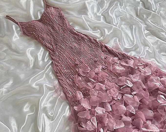 Beaded Silk Dress (XL-XXL) 