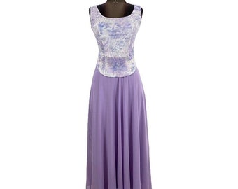 Glittery Vintage Maxi Lavender Dress